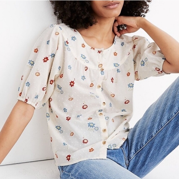 Madewell Tops - Madewell Prose Shirt in Dotted Floral Heyday Size XS